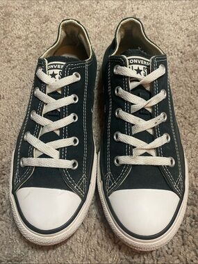 Converse All Star Chuck TaylorLow Top Canvas Sneakers - Black with White Accents
